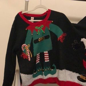 Two person ugly Christmas sweater